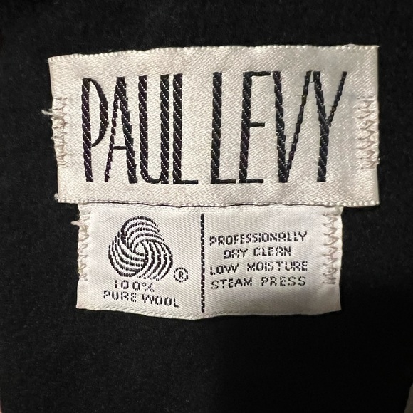 100% Wool Paul Levy Coat in Black - Picture 2 of 2